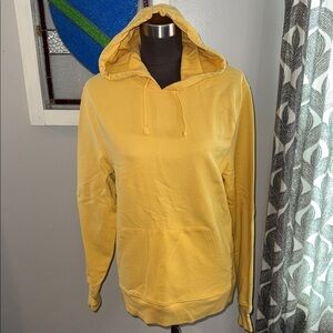 J Crew Butter Yellow Basic Cotton Hoodie SZ Medium